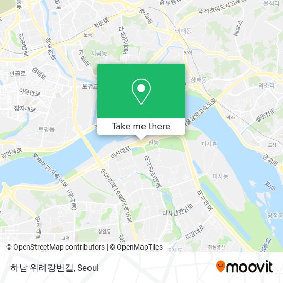 하남 위례강변길 map