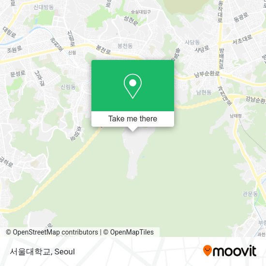 서울대학교 map