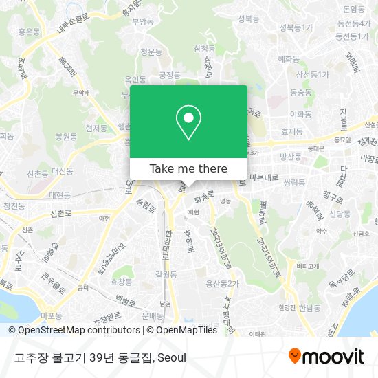 고추장 불고기 39년 동굴집 map