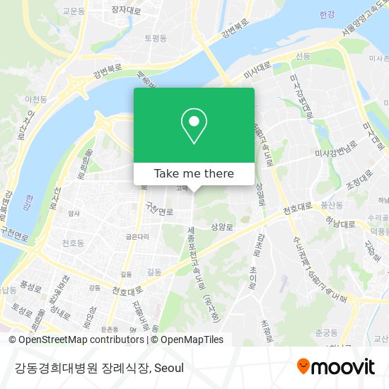 강동경희대병원 장례식장 map