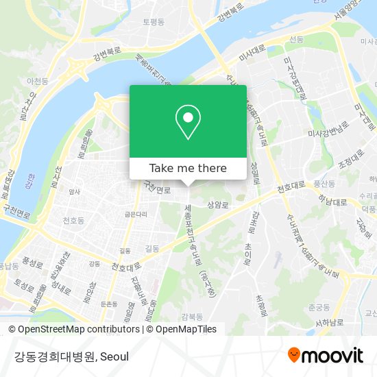 강동경희대병원 map