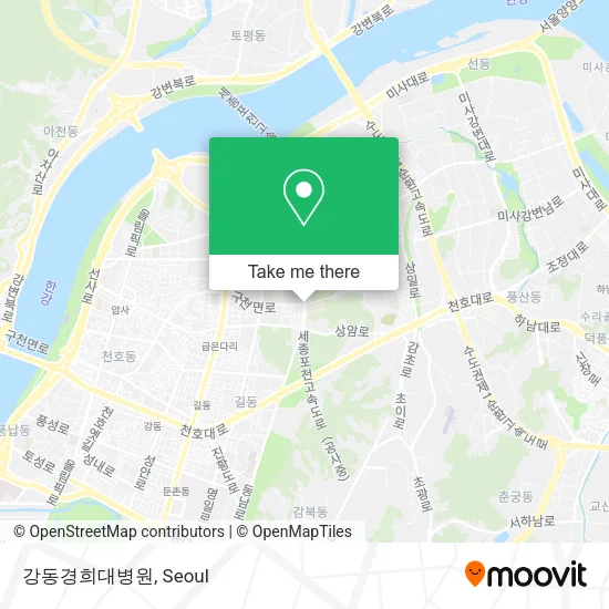 강동경희대병원 map