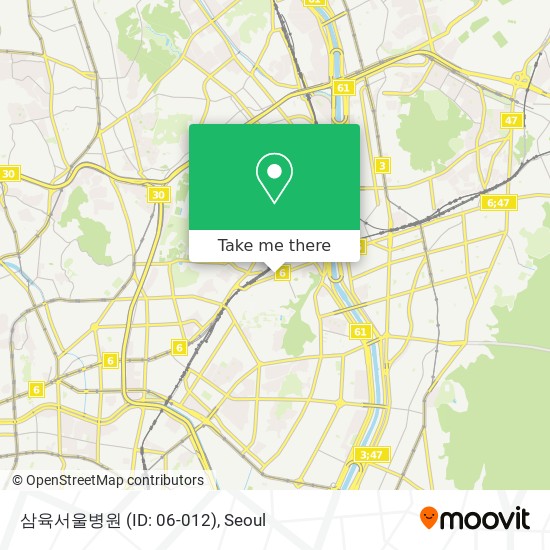 삼육서울병원 (ID: 06-012) map