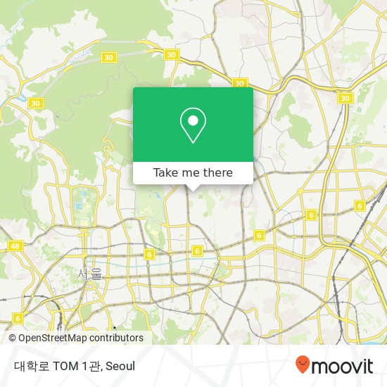 대학로 TOM 1관 map