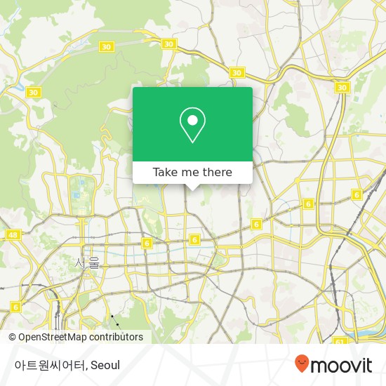 아트원씨어터 map