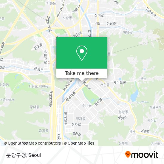 분당구청 map