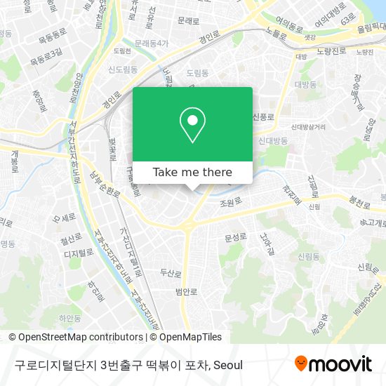 구로디지털단지 3번출구 떡볶이 포차 map