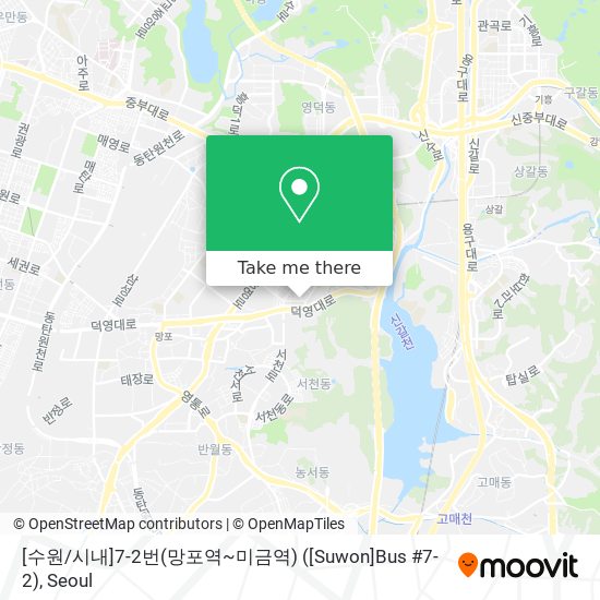 [수원 / 시내]7-2번(망포역~미금역) ([Suwon]Bus #7-2) map