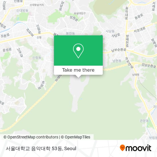 서울대학교 음악대학 53동 map