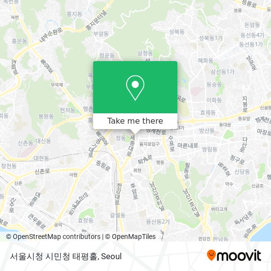 서울시청 시민청 태평홀 map