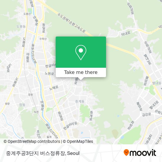 중계주공3단지 버스정류장 map