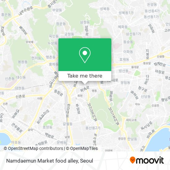 Namdaemun Market food alley map