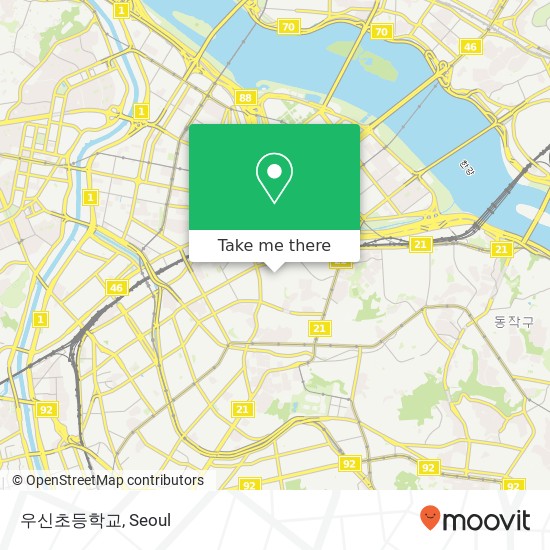 우신초등학교 map