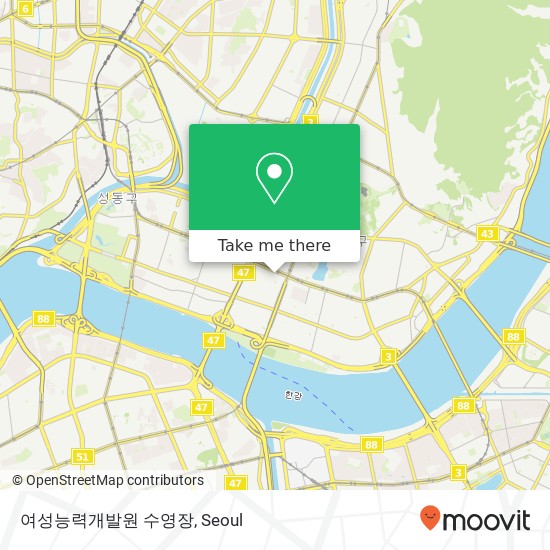 여성능력개발원 수영장 map