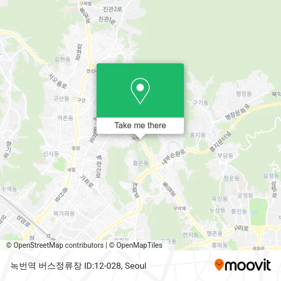 녹번역 버스정류장 ID:12-028 map