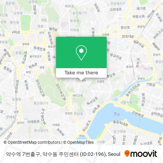 약수역 7번출구, 약수동 주민센터 (ID:02-196) map