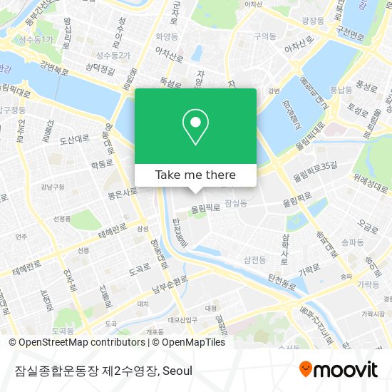 잠실종합운동장 제2수영장 map