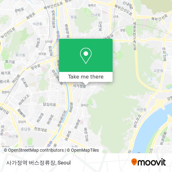 사가정역 버스정류장 map