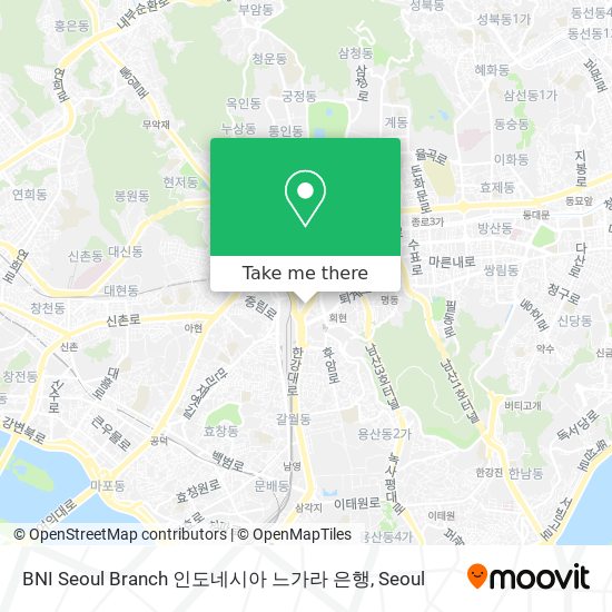BNI Seoul Branch 인도네시아 느가라 은행 map