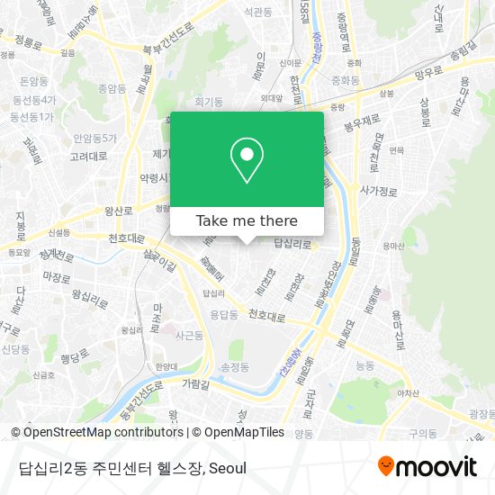 답십리2동 주민센터 헬스장 map