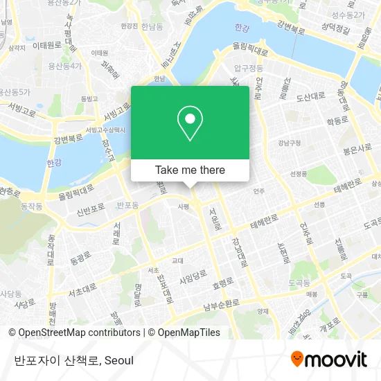 반포자이 산책로 map