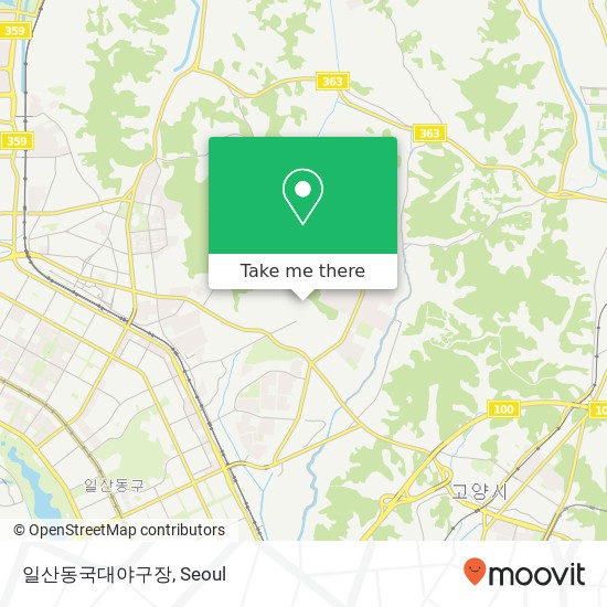 일산동국대야구장 map