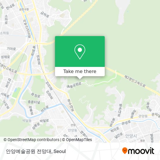 안양예술공원 전망대 map