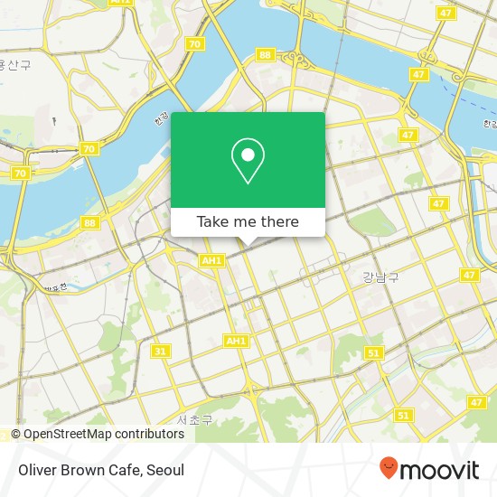 Oliver Brown Cafe map