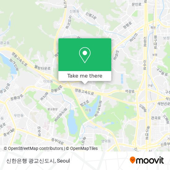 신한은행 광교신도시 map