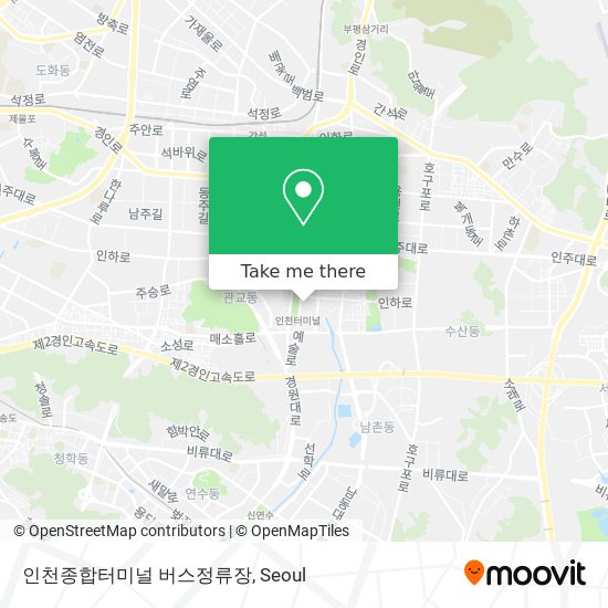 인천종합터미널 버스정류장 map