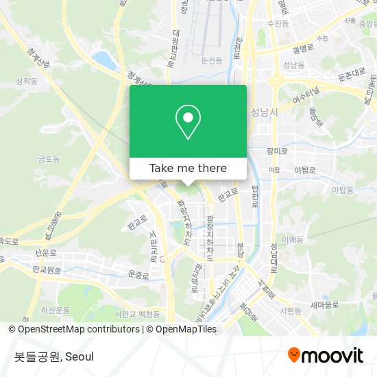 봇들공원 map