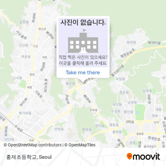 홍제초등학교 map