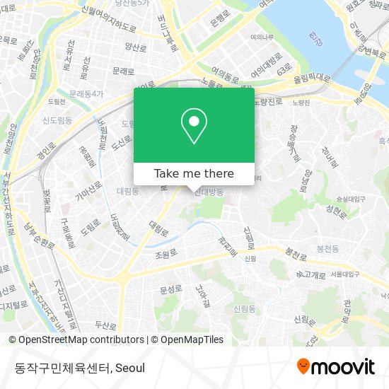 동작구민체육센터 map