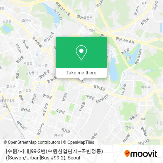[수원 / 시내]99-2번(수원산업단지~곡반정동)([Suwon / Urban]Bus #99-2) map