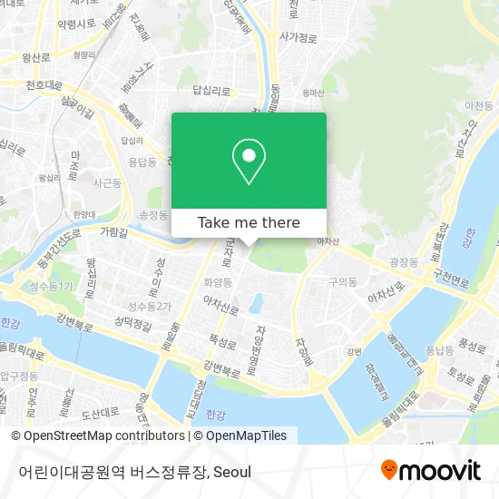어린이대공원역 버스정류장 map