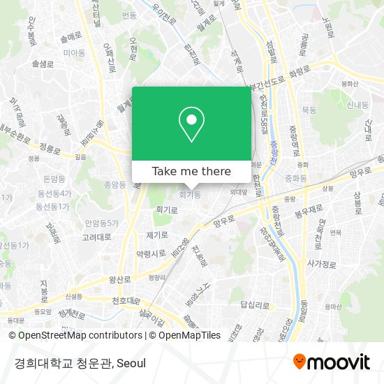 경희대학교 청운관 map