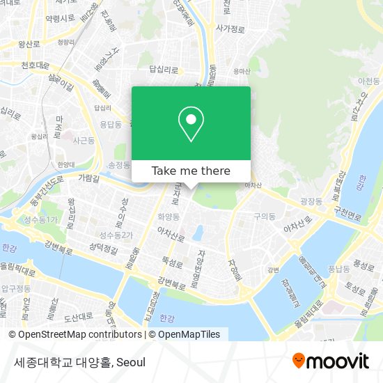세종대학교 대양홀 map