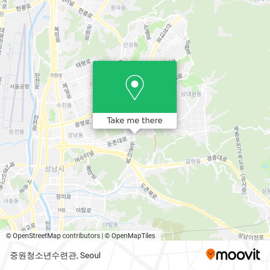 중원청소년수련관 map