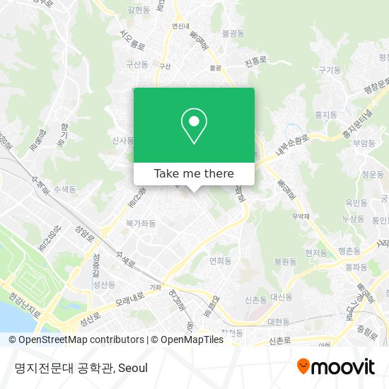 명지전문대 공학관 map