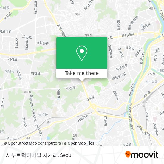 서부트럭터미널 사거리 map