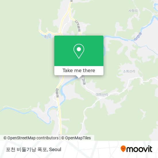 포천 비둘기낭 폭포 map