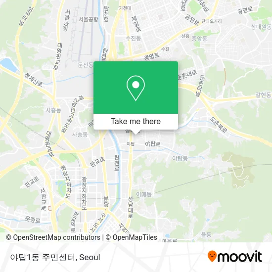 야탑1동 주민센터 map