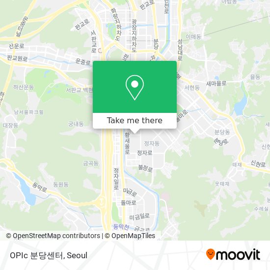 OPIc 분당센터 map