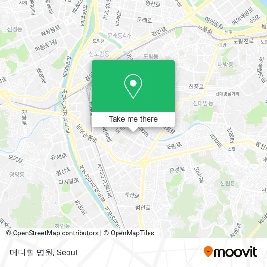 메디힐 병원 map