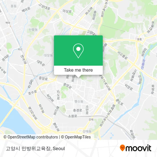 고양시 민방위교육장 map