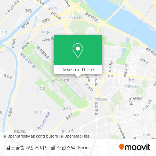 김포공항 5번 게이트 옆 스냅스낵 map