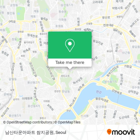 남산타운아파트 쌈지공원 map