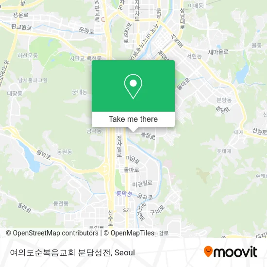 여의도순복음교회 분당성전 map