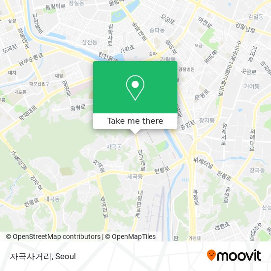 자곡사거리 map
