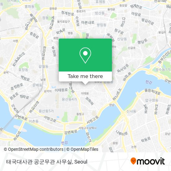 태국대사관 공군무관 사무실 map